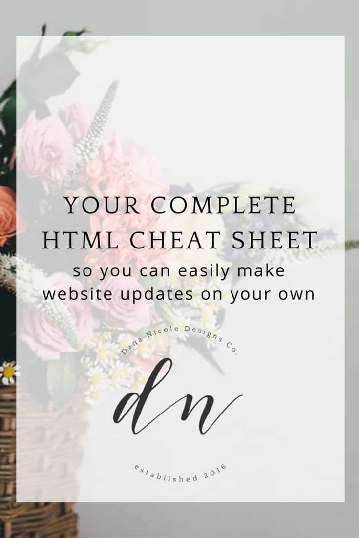 image with text overlay: your complete HTML cheat sheet
