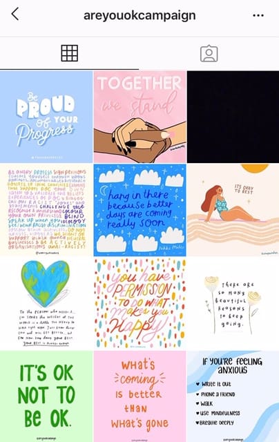 An instagram grid screenshot